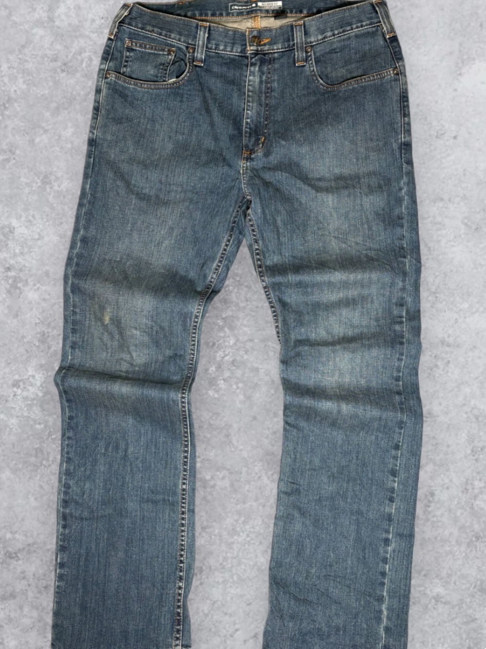 Carhartt Relaxed Fit Straight Leg Blue Denim Jeans Men’s Size 34x32